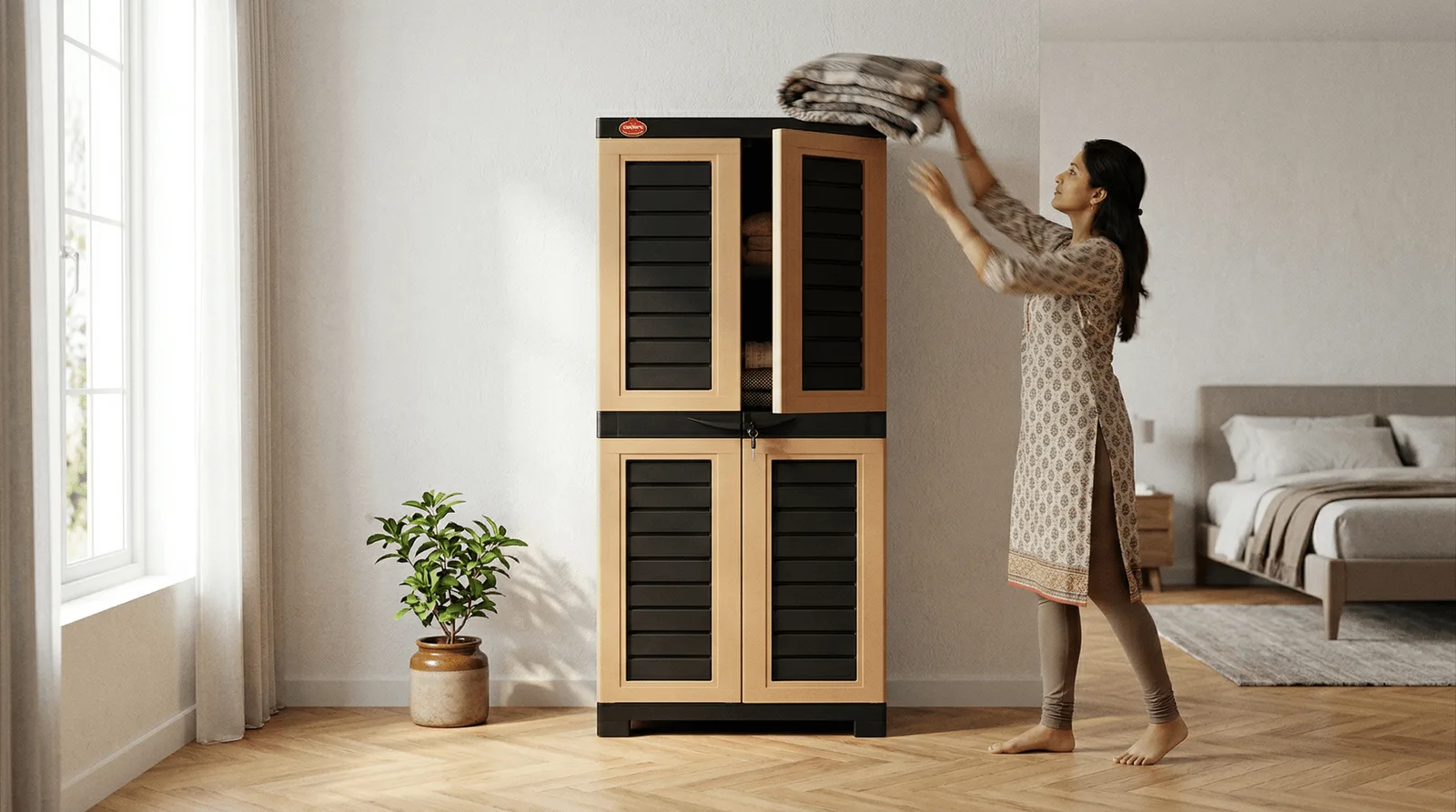 Crown Leo Medium storage cabinet in Indian bedroom