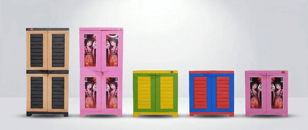 Crown Leo Series - Medium, Medium Pink, Small Green, Small Red, Royal Small cabinets in editorial lineup